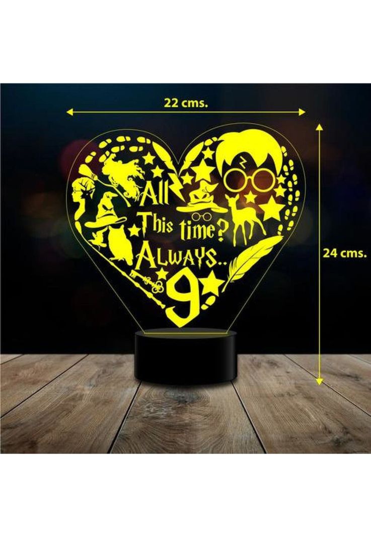 Ilusión 3d Hp Corazón Kawaii Harry C/remoto-2