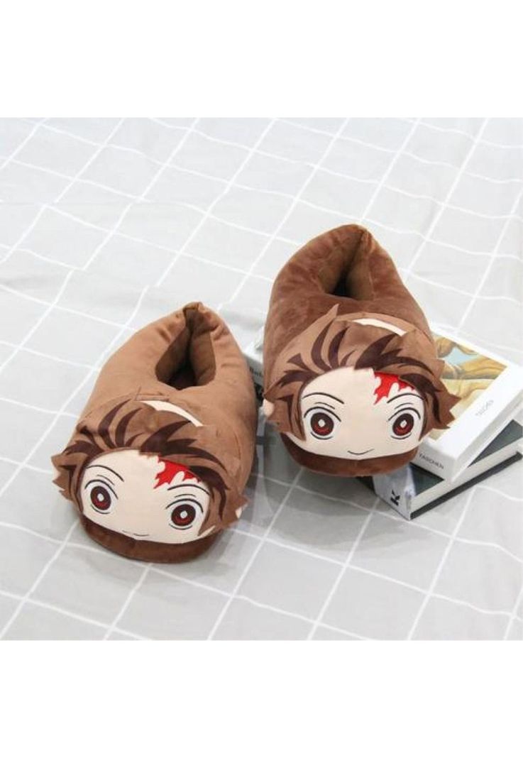 Pantuflas 3d Tanjiro Demon Slayer Zapatilla Levantar-1