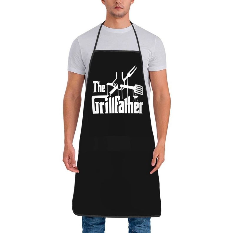 Delantal divertido "The Grillfather " padrino de la parrilla-0