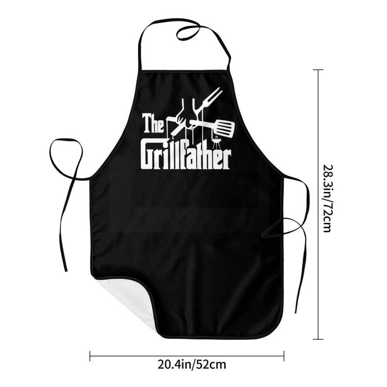 Delantal divertido "The Grillfather " padrino de la parrilla-1