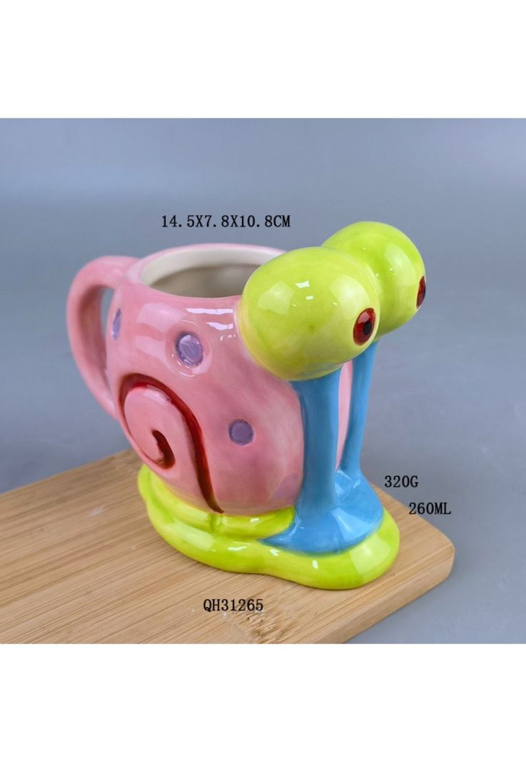 Taza Tazón 3D cerámica  Gary Bob Esponja-4