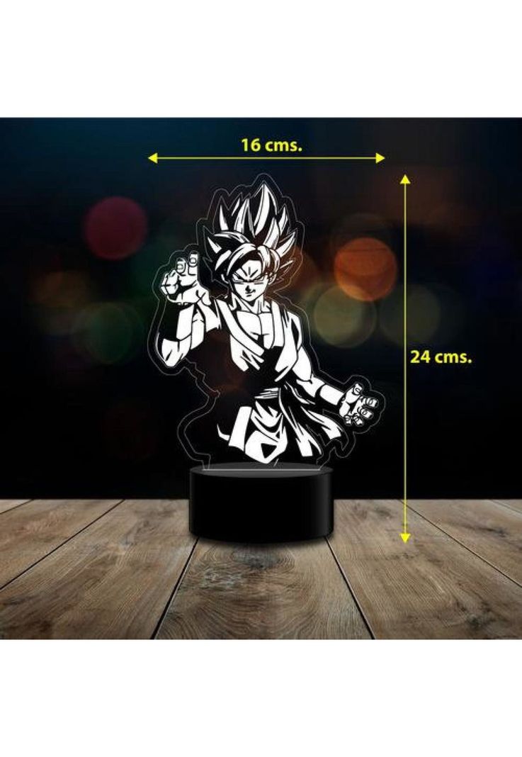 Ilusión Led 3d Goku Pelea Dragon Ball C/remoto Colores-2