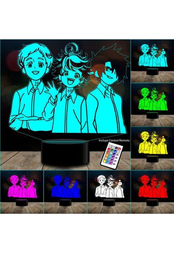 Lampara 3d The Promised Neverland Control Remoto-1