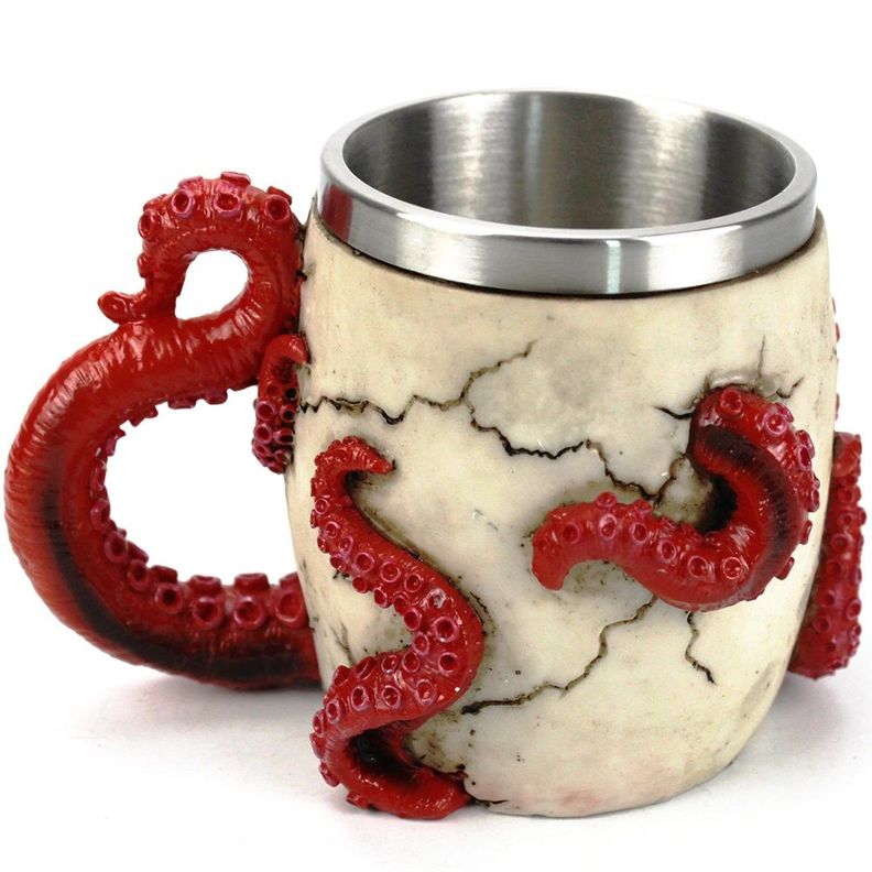 Tazón Calavera Skull Kraken Ghost resina-1