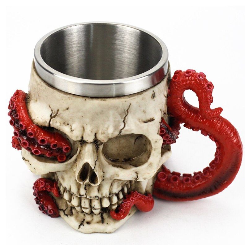 Tazón Calavera Skull Kraken Ghost resina-2