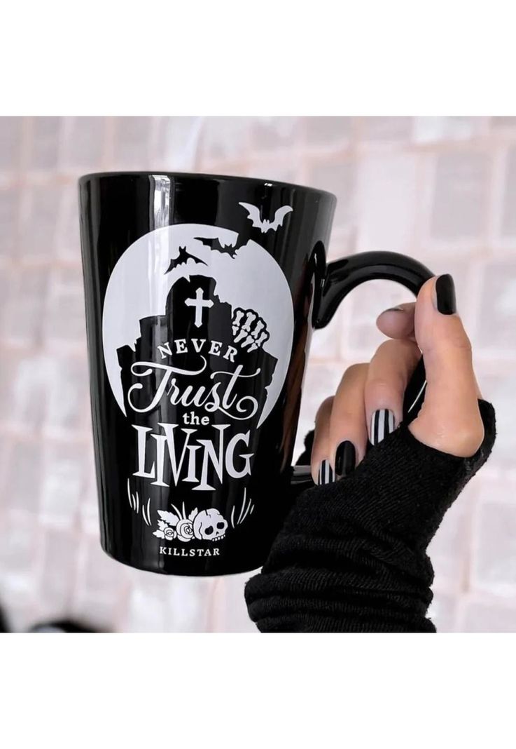 Tazón Taza Cerámica  Never Trust The Living  Kill Gothic-1