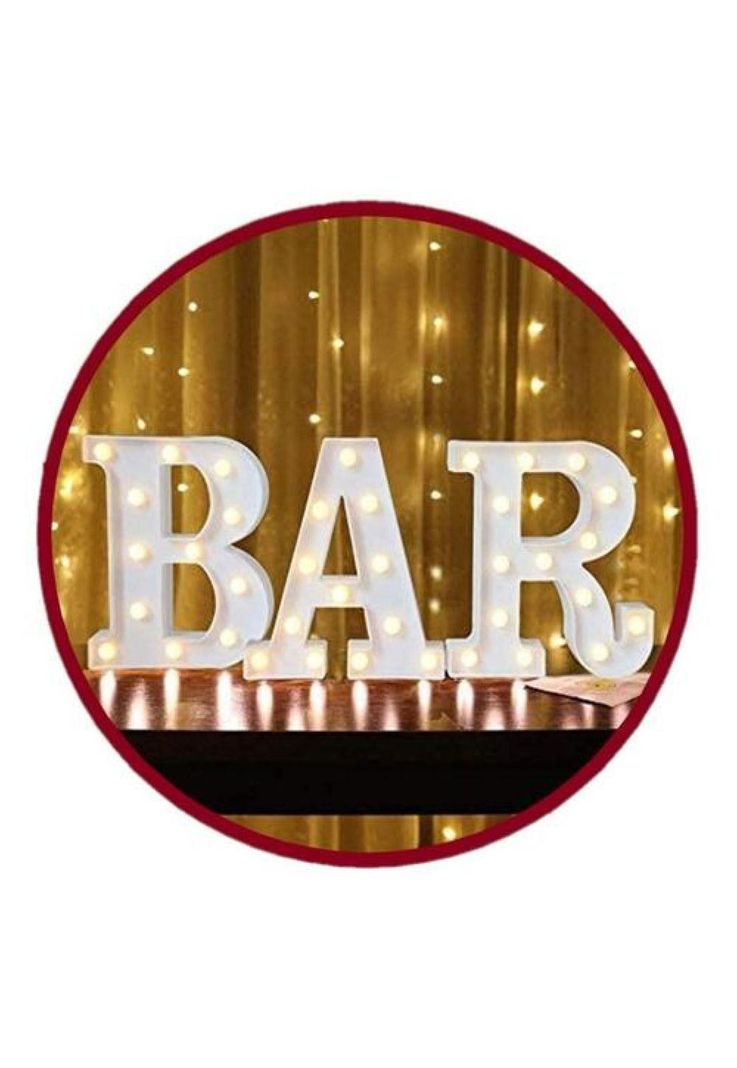 Pack 3 Letras Led    Bar    16 Cm