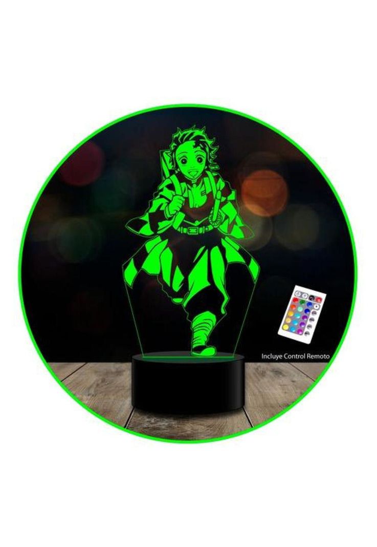 Lampara 3d Tanjiro Demon Slayer C Remoto 16 Color-0