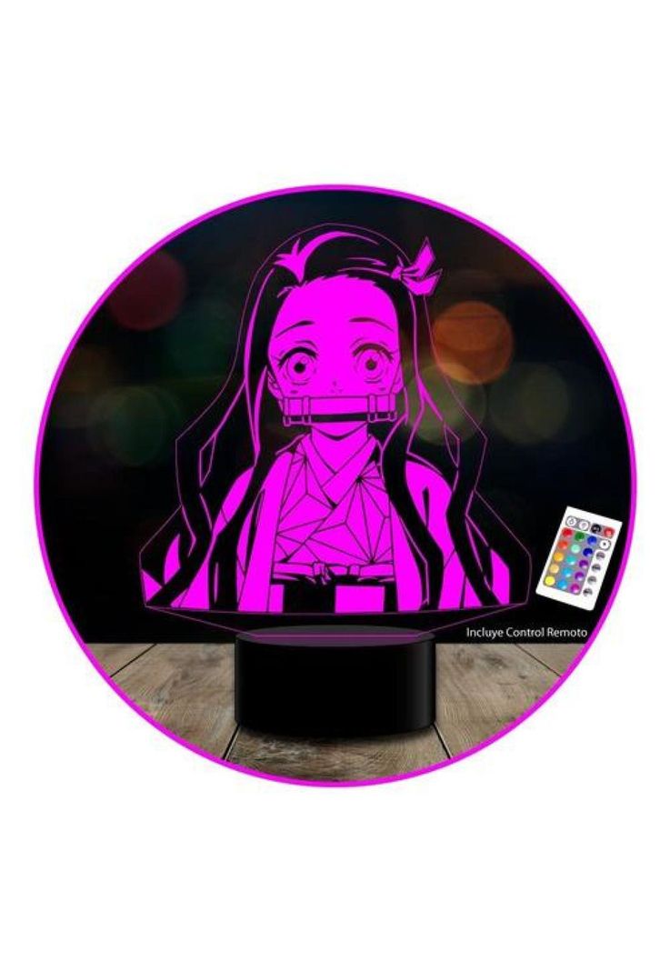 Lampara Ilusión 3d Nezuko Demon Slayer Control Remoto-0