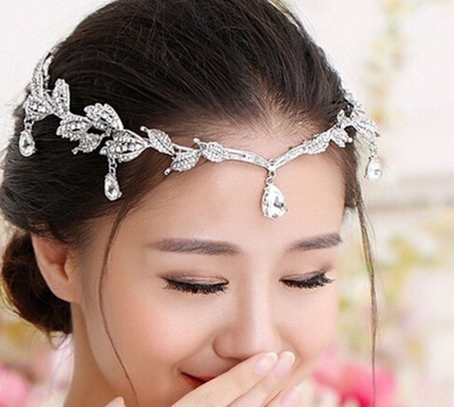 Diadema Tiara corona princesa elfos cristales brillantes-2