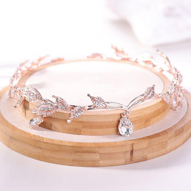 Diadema Tiara corona princesa elfos cristales brillantes-6