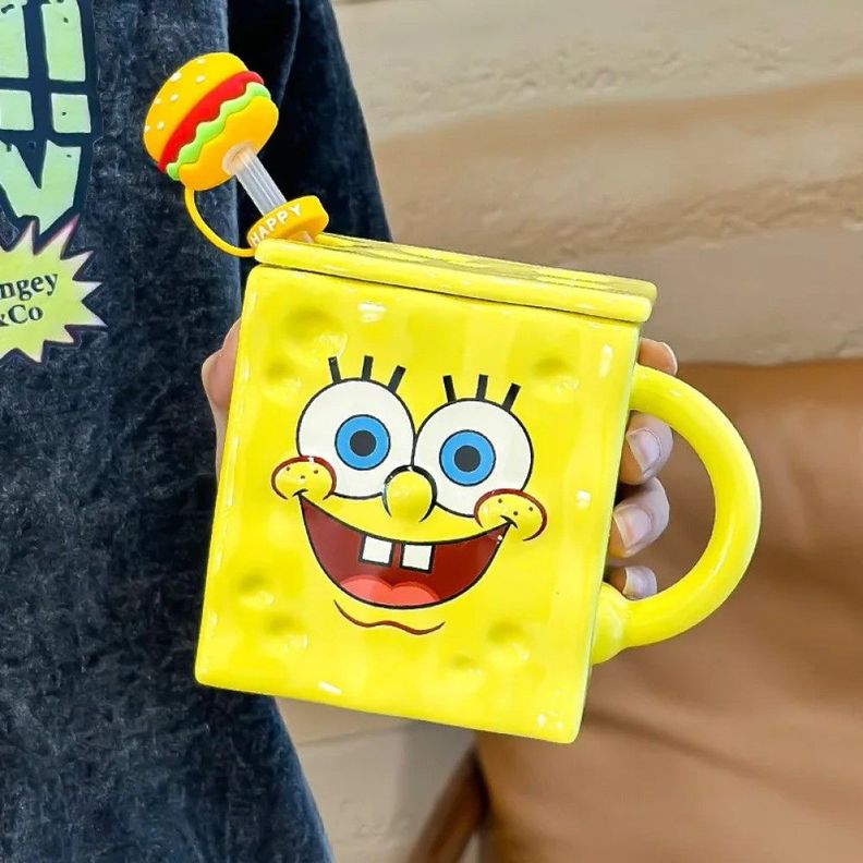 Tazón 3D cerámica Bob Esponja Pantalones Cuadrados-2