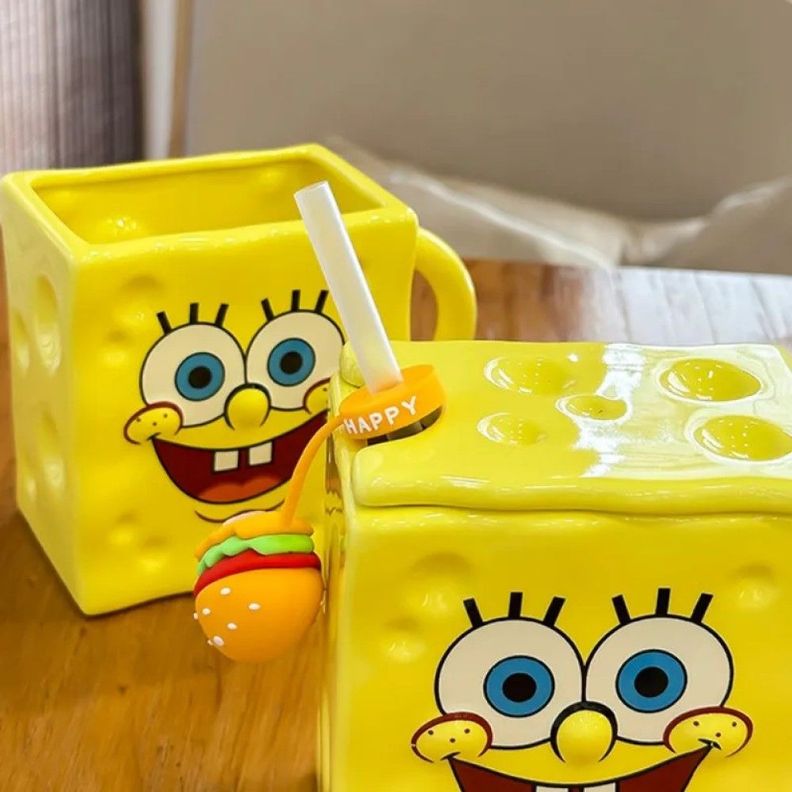 Tazón 3D cerámica Bob Esponja Pantalones Cuadrados-3