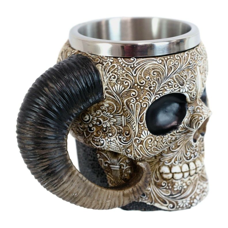 Taza Tazón Mug Cervecero Vikingo 3d Medieval Cuernos-2