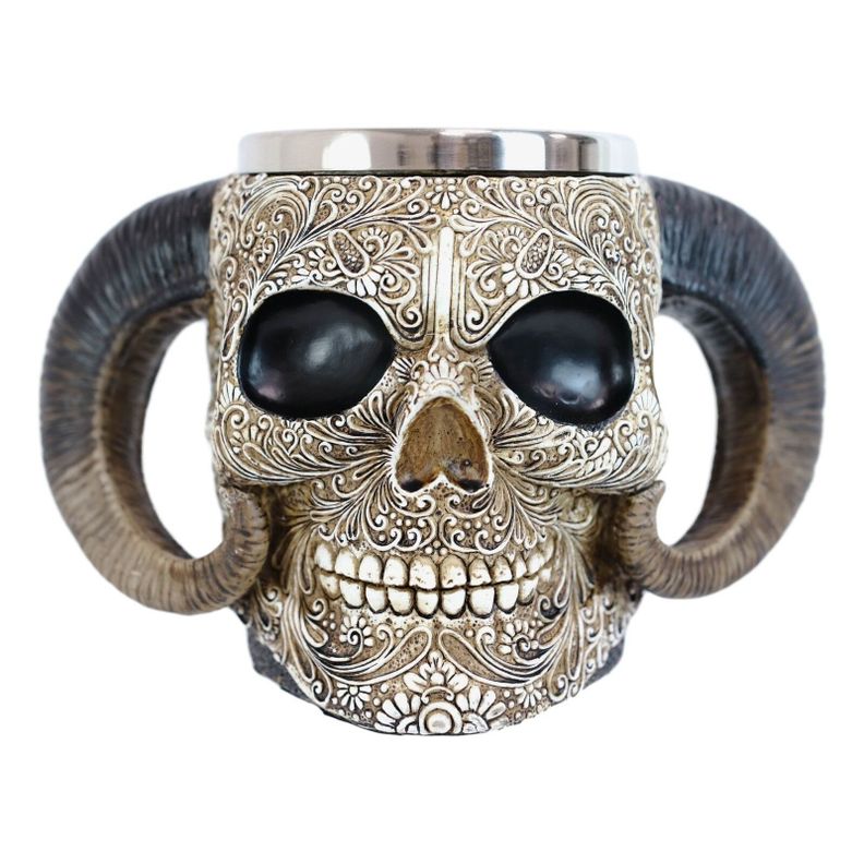 Taza Tazon Mug Cervecero Vikingo 3d Medieval Cuernos Negro L