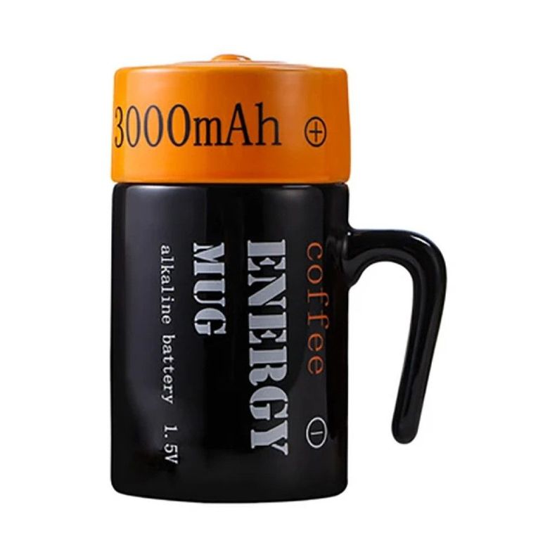 Tazón 3D energético con diseño batería pila - ENERGY MUG-0