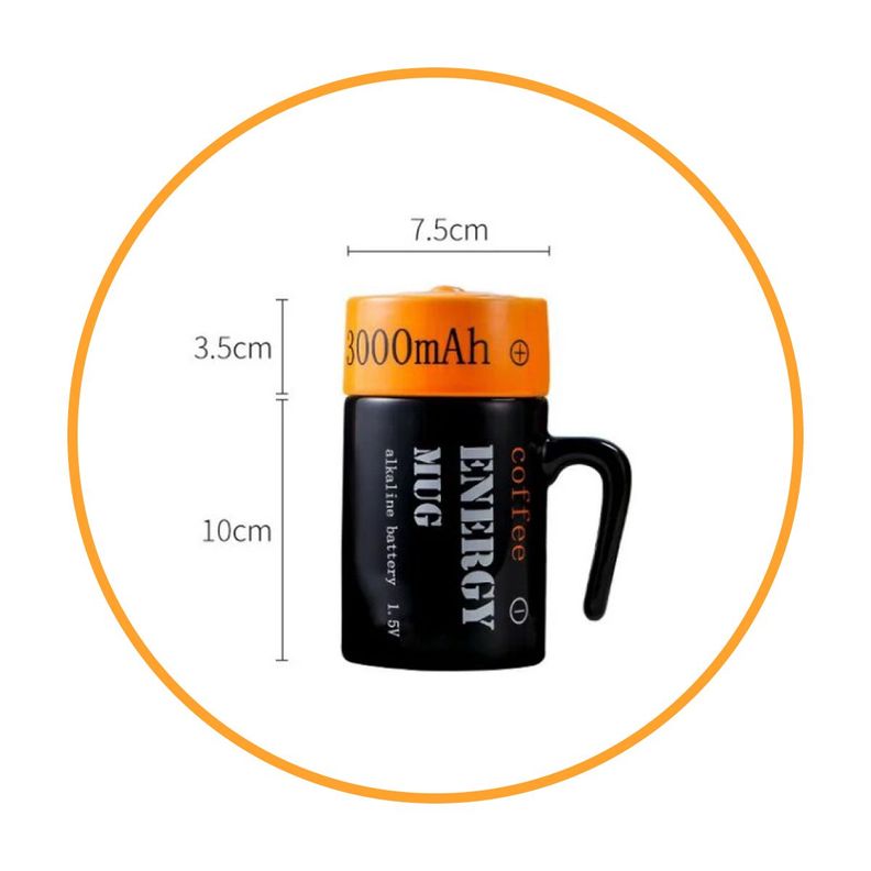 Tazón 3D energético con diseño batería pila - ENERGY MUG-6