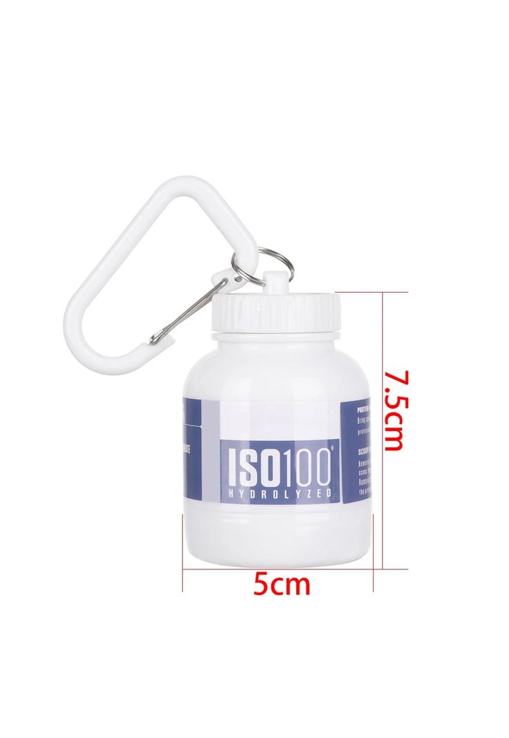 Llavero mini contenedor suplementos en polvos proteína-1