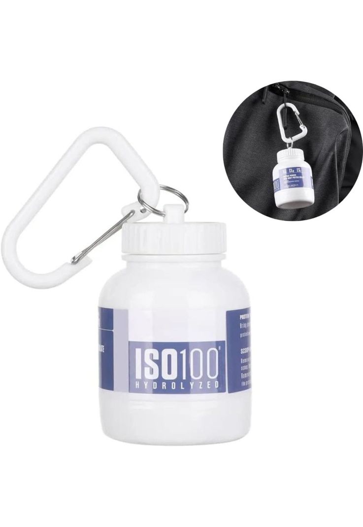 Llavero mini contenedor suplementos en polvos proteína-0