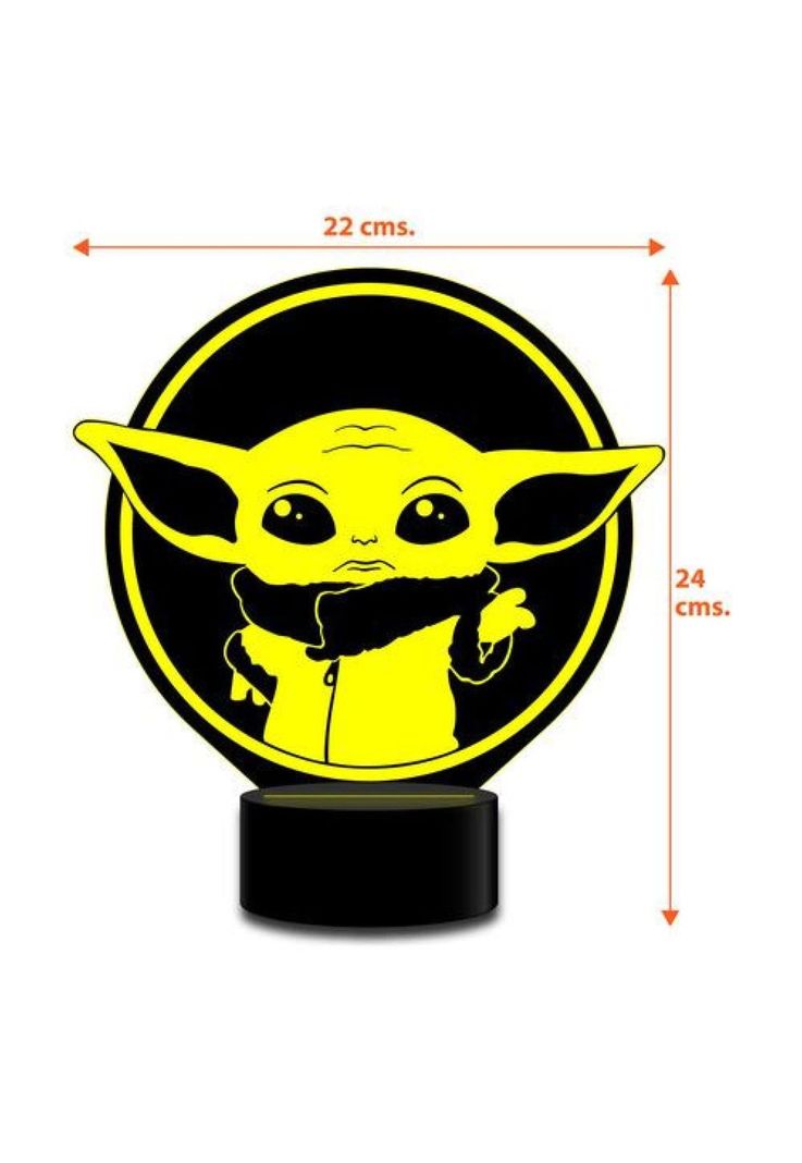 Lampara 3d Baby Yoda Star Wars C Remoto 16 Color-1