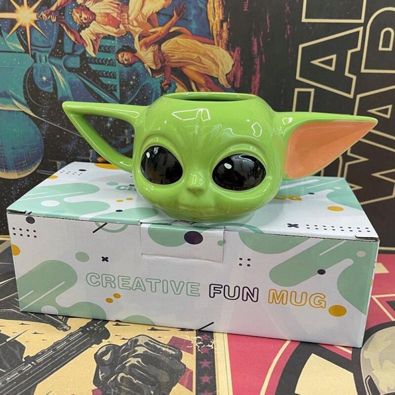 Tazón Taza ceramica 3D Baby Yoda Mandalorian-1