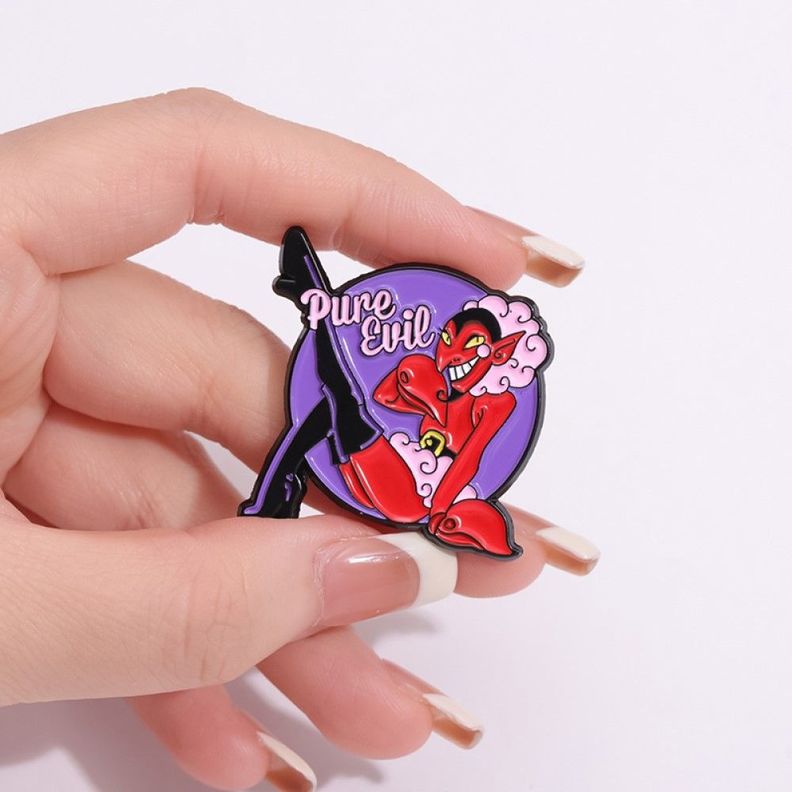 Broche pin divertido "ÉL" Pure Evil chicas superpoderosa-1