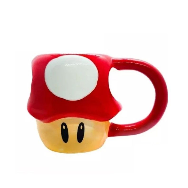Tazon Taza 3d  Hongo Toad rojo Super Mario Bross-0