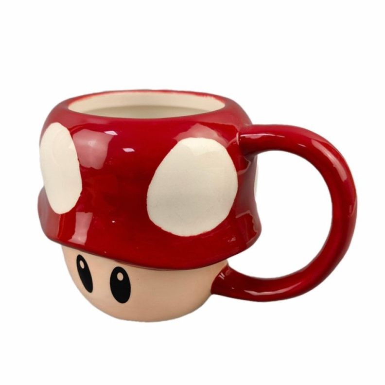 Tazon Taza 3d  Hongo Toad rojo Super Mario Bross-1