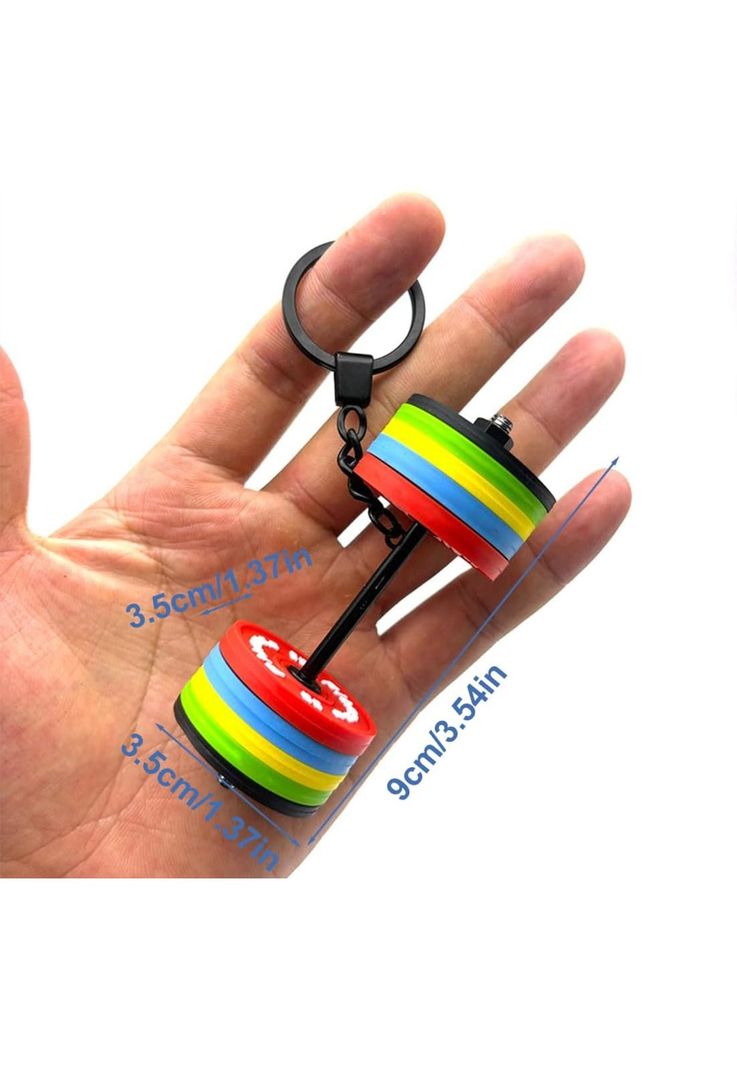 Llavero 3D barra con pesas discos desmontable crossfit GYM-0