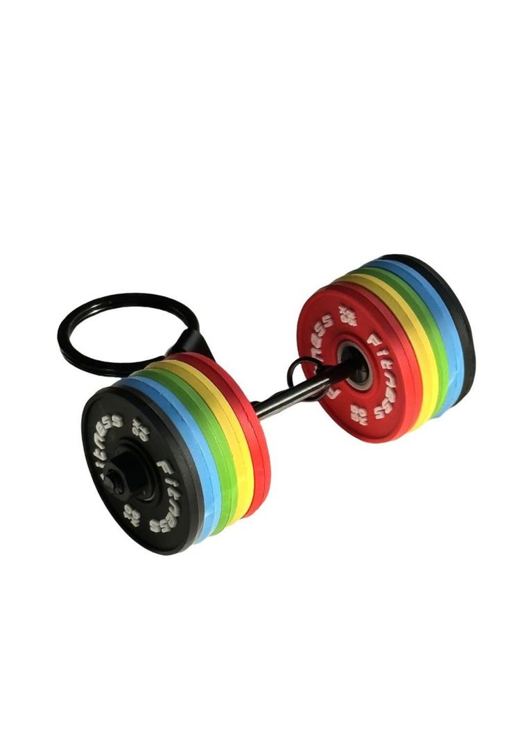Llavero 3D barra con pesas discos desmontable crossfit GYM-4