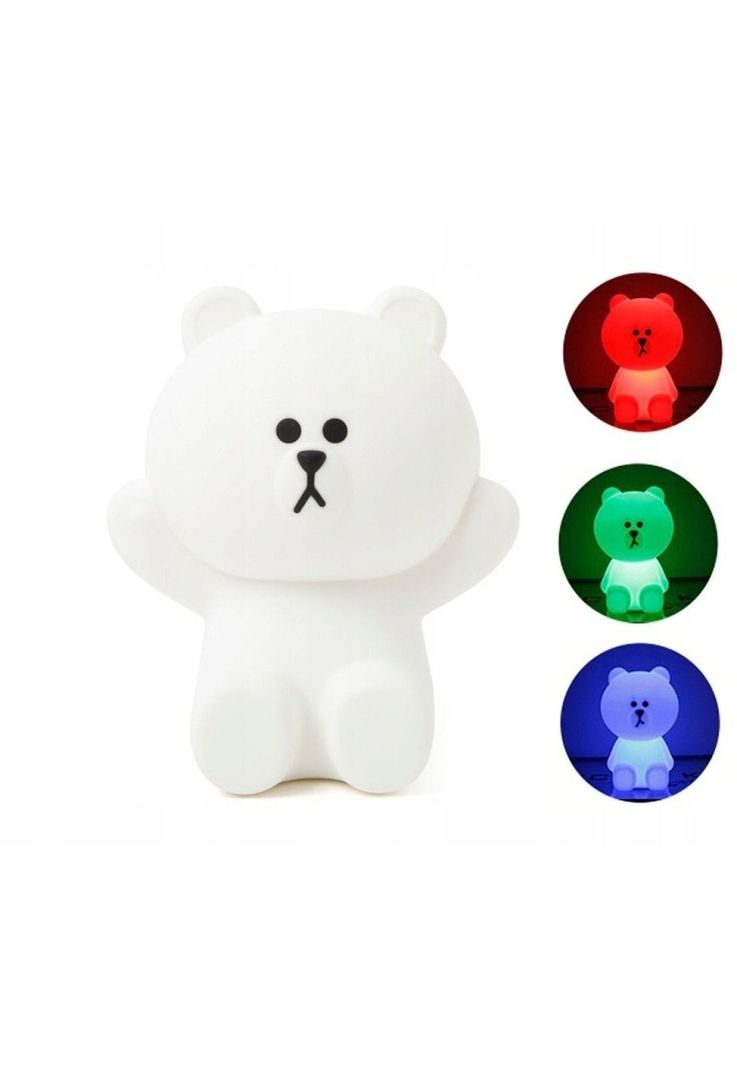 Lámpara Espantacucos Oso teddy  colorful arcoíris-1