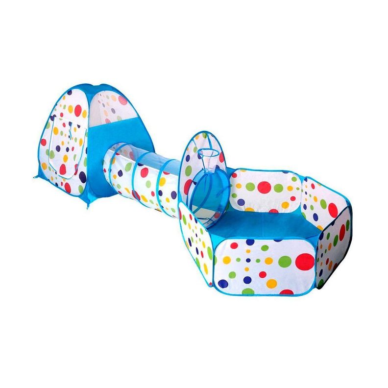 Carpa Piscina De Pelotas Con Tunel Castillo Niños Plegable A-0