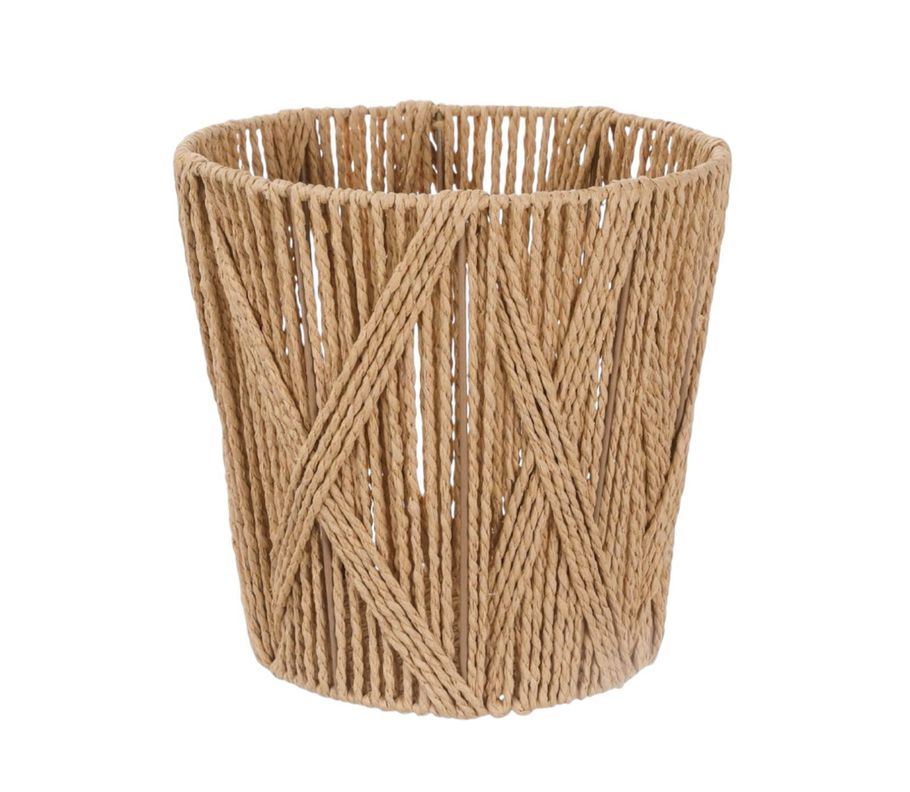 Canasto Organizador Cesto Tejido Resistente Redondo 25cm B-0