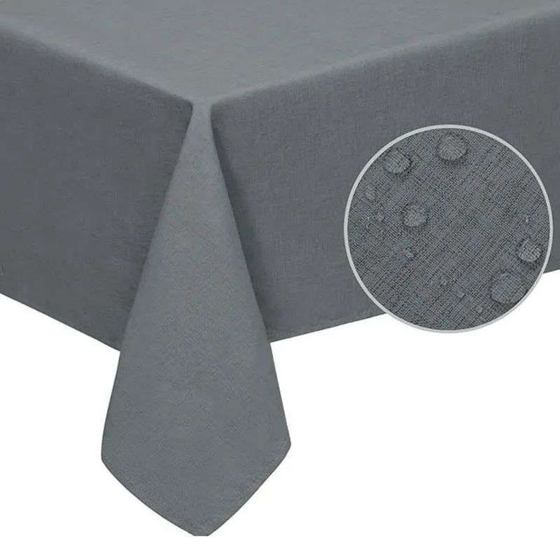 Mantel De Hule Mesa Cuadrado Diseno Liso 140x180cm 3 Gris 0