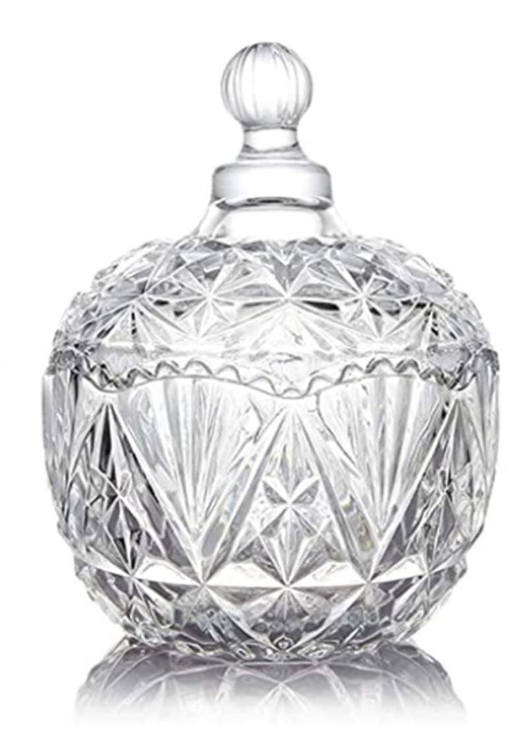 Bombonera Azucarero Caramelera Decorativa De Vidrio 11x12cm Transparente