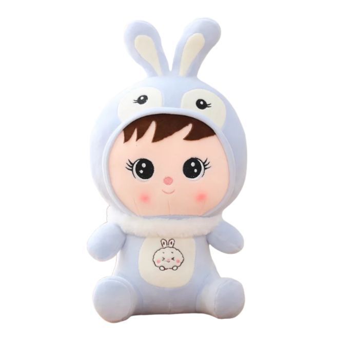 Peluche De Bebe En Pijama Tierno Suave Y Divertido Azul-0