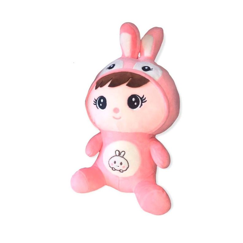 Peluche De Bebe En Pijama Tierno Suave Y Divertido Rosa-0
