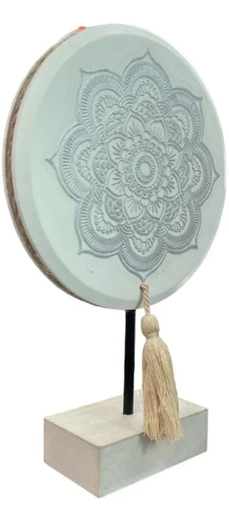 Adorno Decorativo De Mandalas Estilo Nordico 30x21cm Blanco