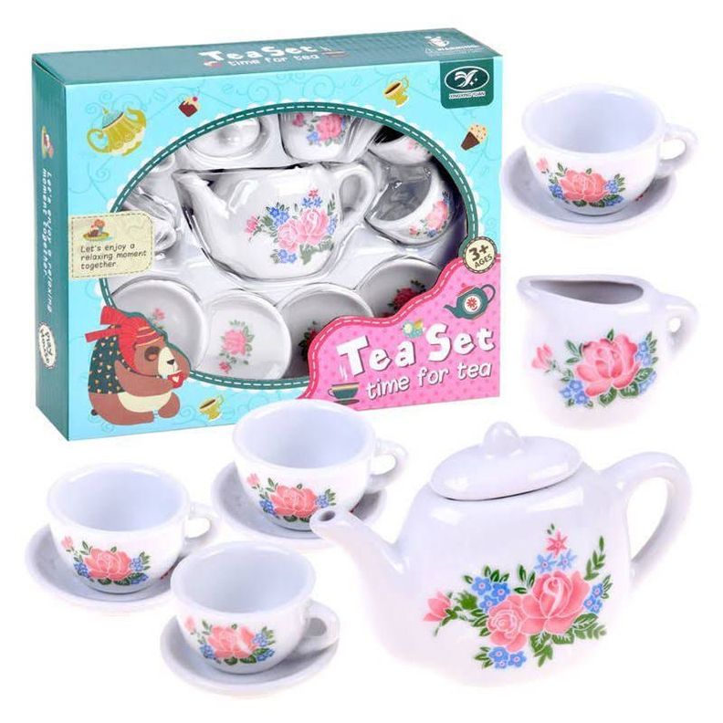 Juego Tazas De Te Porcelana Juguete Tazas Para Niñas 11pzas-0