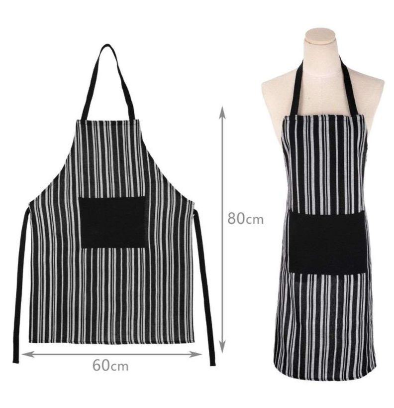 Mandil Delantal Largo Cocina Chef Mesero Pintor Lineas N-1