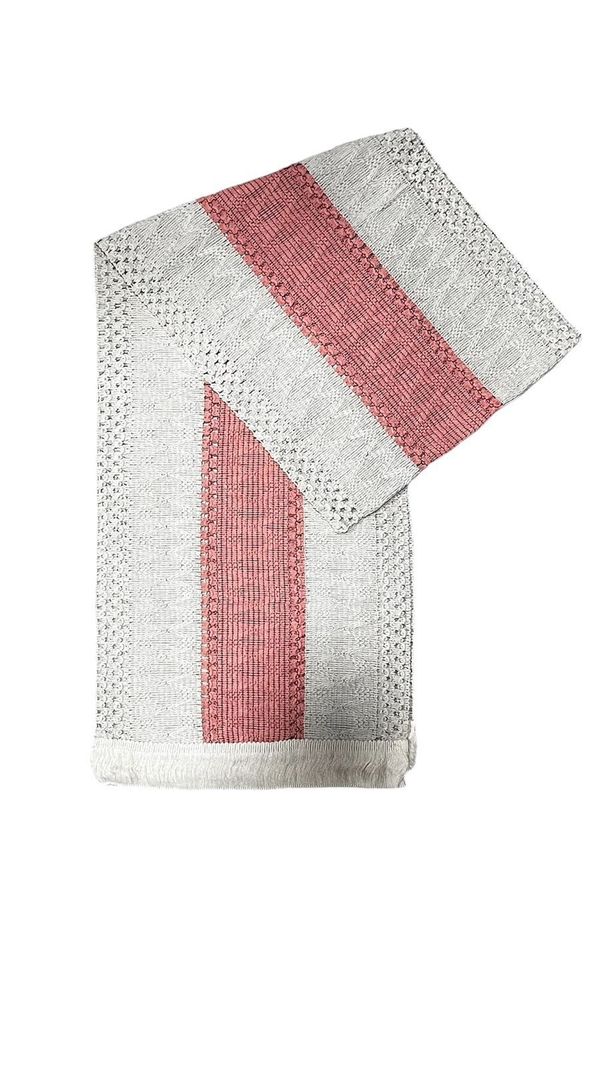 Mantel Camino De Mesa Rectangular Yute Linea 180x30cm C2 Rosado
