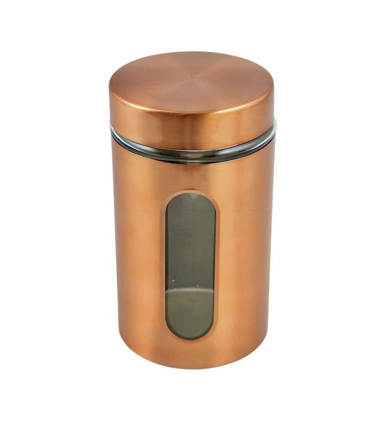 Especiero Sal Condimentos Cocina De Vidrio Bronce-0