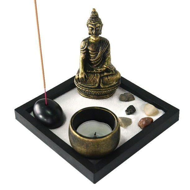 Buda Con Porta Incienso Decorativo Con Porta Vela-0