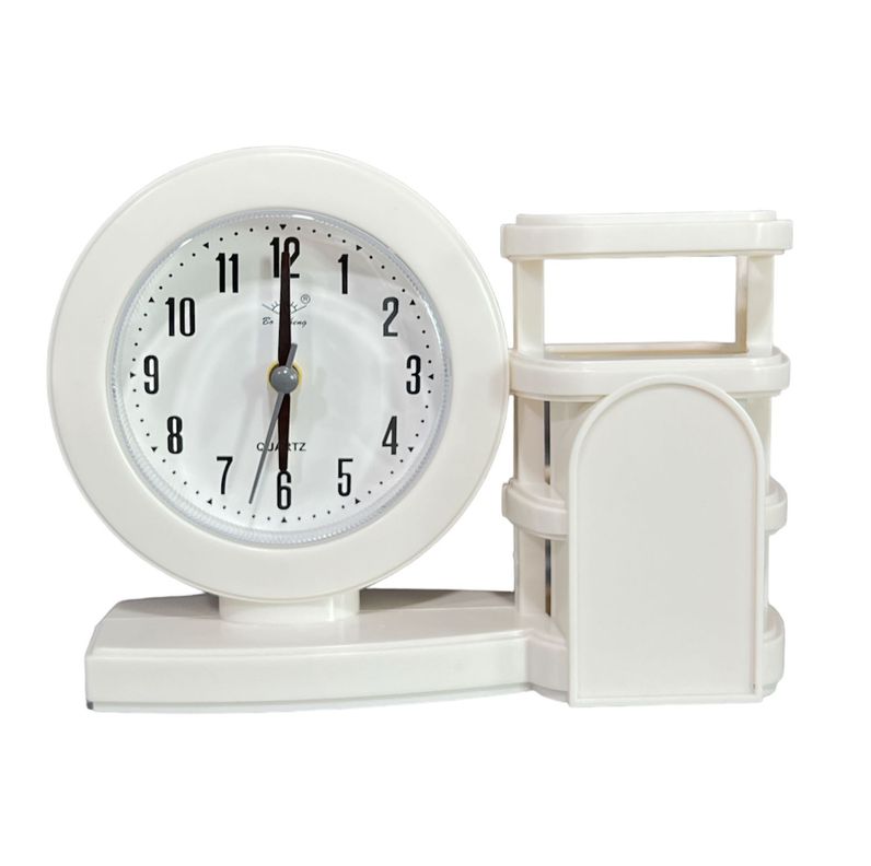 Reloj Despertador Reloj De Mesa Decorativo Con Porta Lapiz B-1