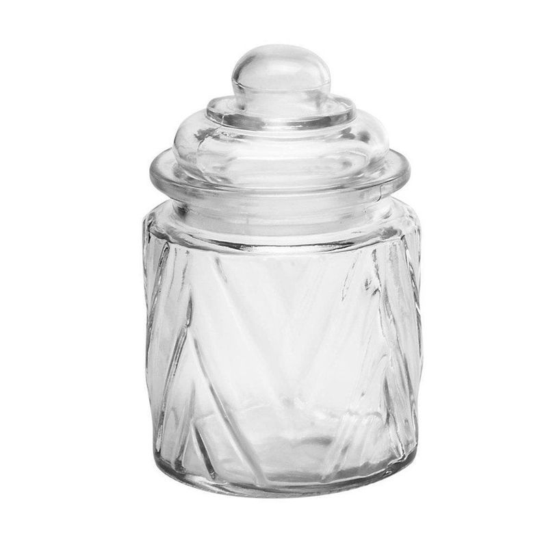 Bombonera Azucarero Caramelera Decorativa De Vidrio Pequena V Transparente