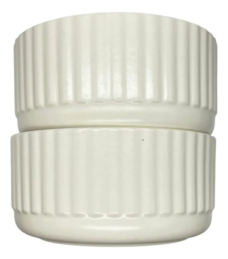 Pack 2 Plato Bowl Sopero Hogar Lineas 7x15cm Beige