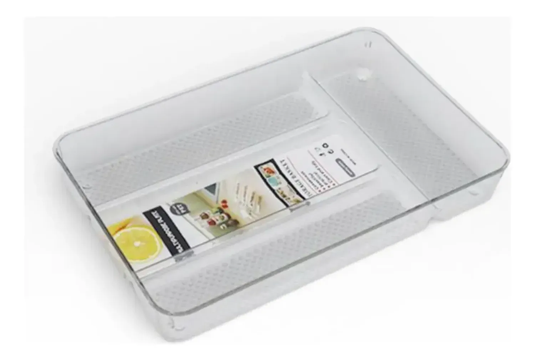 Bandeja Acrilico Para Cubiertos Utensilios Antideslizante G Blanco