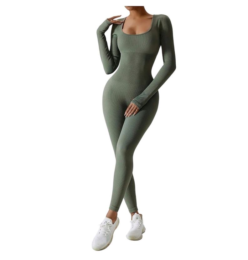 Mono Enterito Jumpsuit Deportivo Largo Mujer Manga Larga M-0