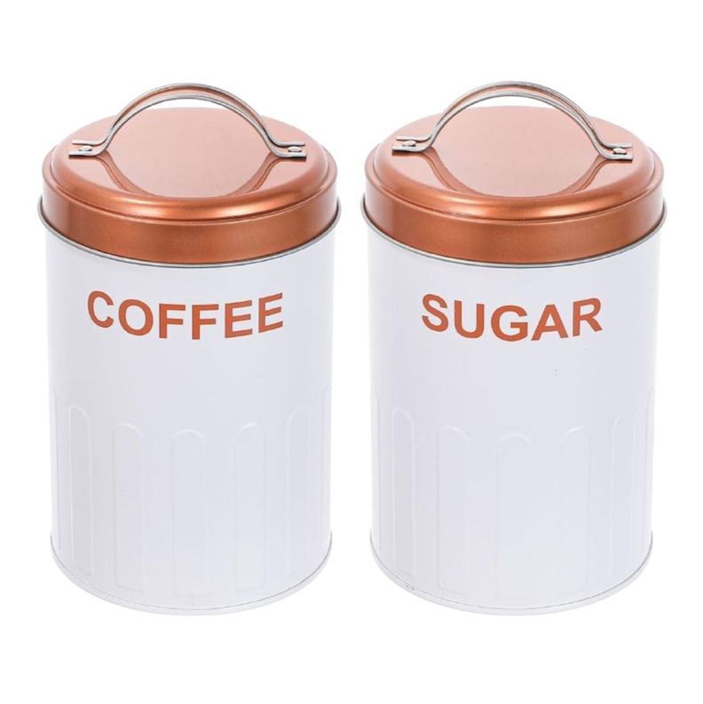 Pack 2 Envases Contenedores Frascos De Cocina Azucar Y Cafe-1