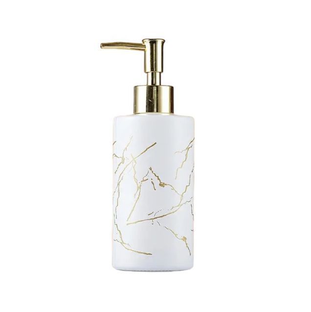 Dispensador Jabón Alcohol Gel 350ml Elegante Marmoleado B-0